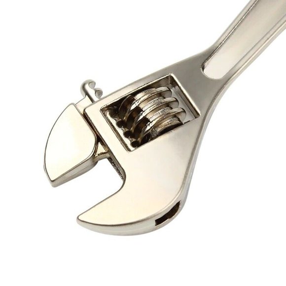 Wrench Keychain Working Silver Wrench -‎ Gift for Dad Father's Day - Handyman - Picture 4 of 12